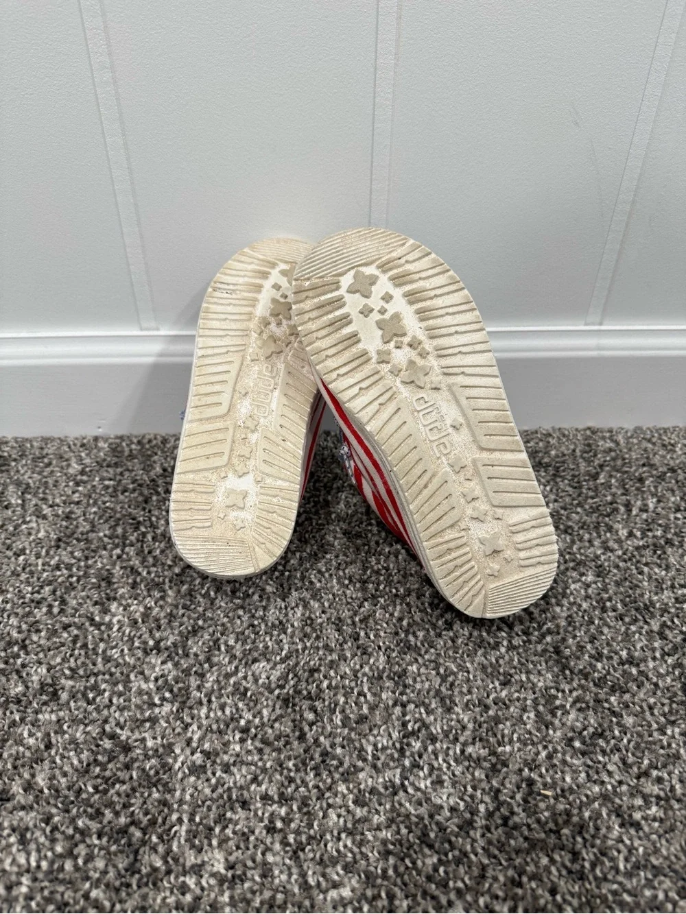 Hey Dude Kids Moccasins American Flag Red White Blue